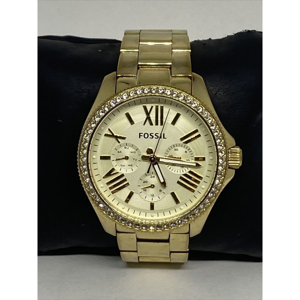 Fossil Cecile AM4482 Women's Gold Stainless Steel Analog Dial Quartz Watch VK808